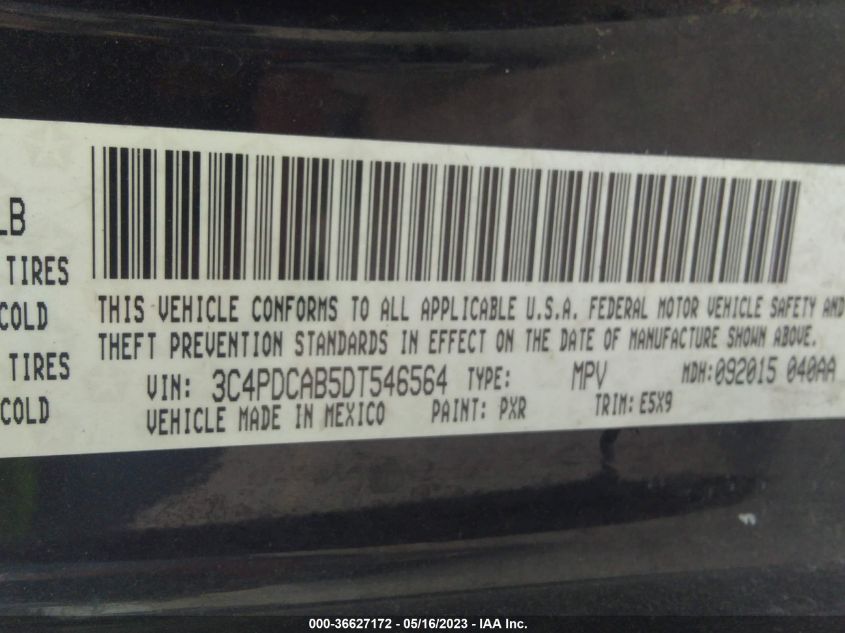 2013 DODGE JOURNEY SE - 3C4PDCAB5DT546564