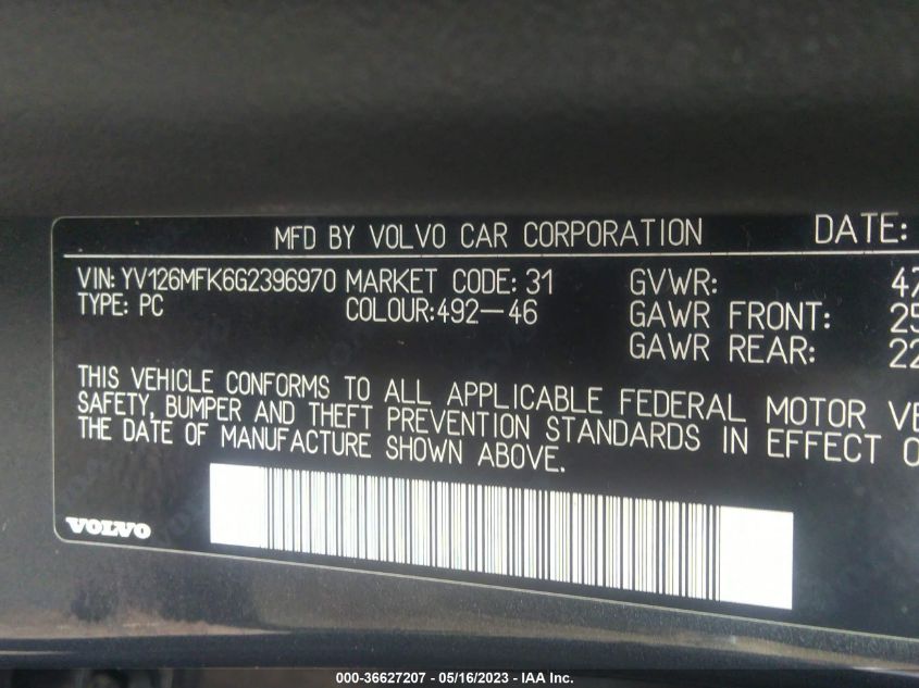 2016 VOLVO S60 T5 DRIVE-E PREMIER - YV126MFK6G2396970