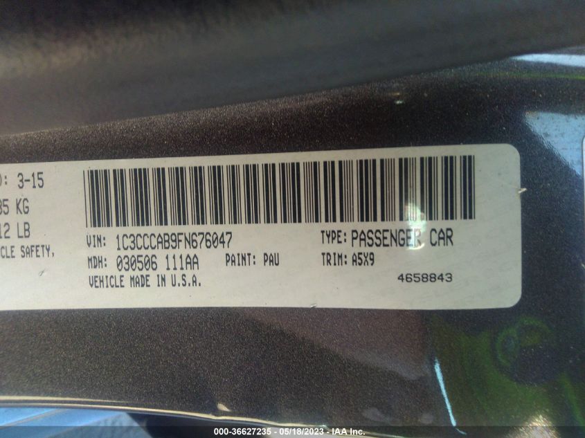 2015 CHRYSLER 200 LIMITED - 1C3CCCAB9FN676047