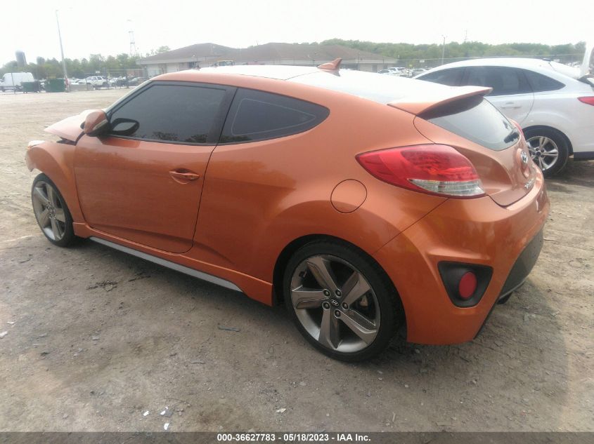 2013 HYUNDAI VELOSTER TURBO W/BLACK INT - KMHTC6AE5DU138449