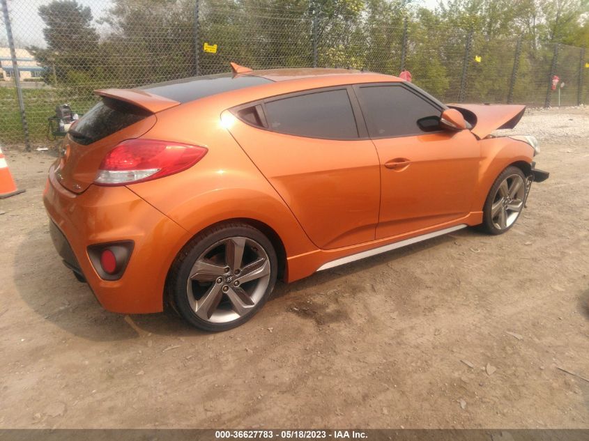 2013 HYUNDAI VELOSTER TURBO W/BLACK INT - KMHTC6AE5DU138449