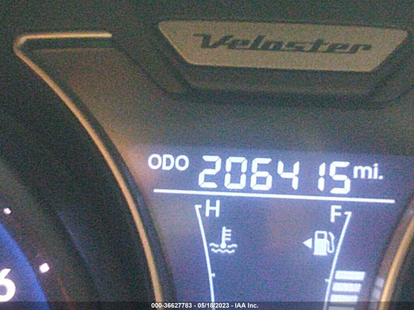 2013 HYUNDAI VELOSTER TURBO W/BLACK INT - KMHTC6AE5DU138449