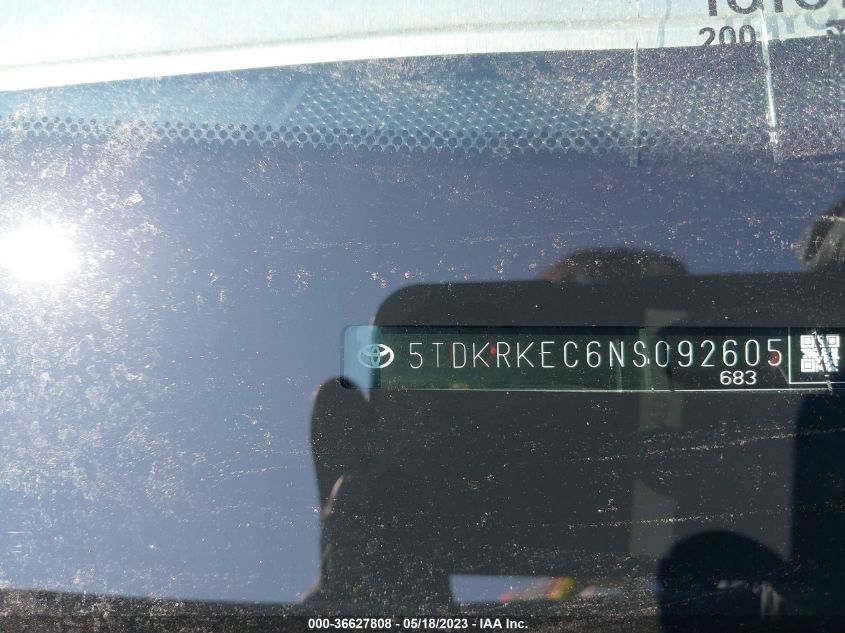 2022 TOYOTA SIENNA LE - 5TDKRKEC6NS092605