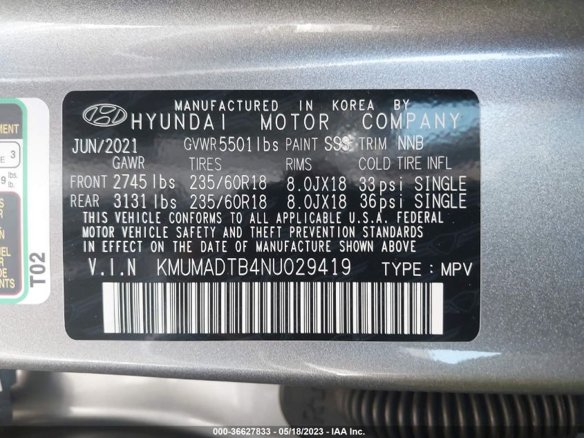2022 GENESIS GV70 2.5T KMUMADTB4NU029419