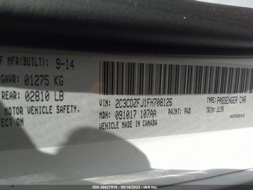 2015 DODGE CHALLENGER R/T SCAT PACK - 2C3CDZFJ1FH708126