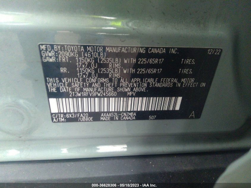 2023 TOYOTA RAV4 XLE - 2T3W1RFV9PW245660