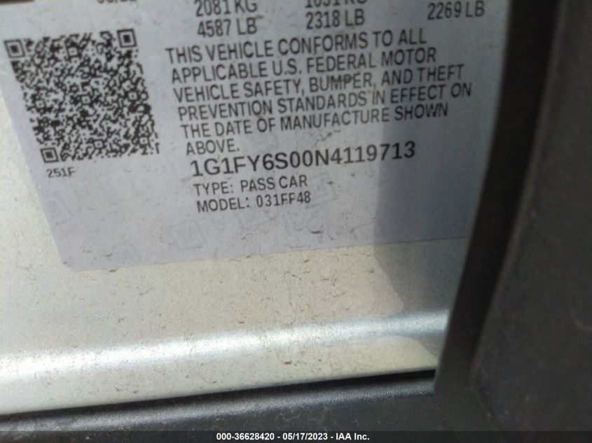 2022 CHEVROLET BOLT EUV LT - 1G1FY6S00N4119713