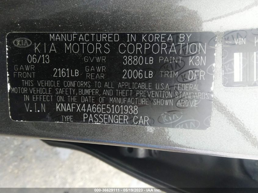 2014 KIA FORTE LX - KNAFX4A66E5101938