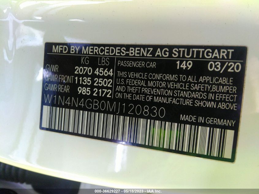 2021 MERCEDES-BENZ GLA GLA 250 - W1N4N4GB0MJ120830
