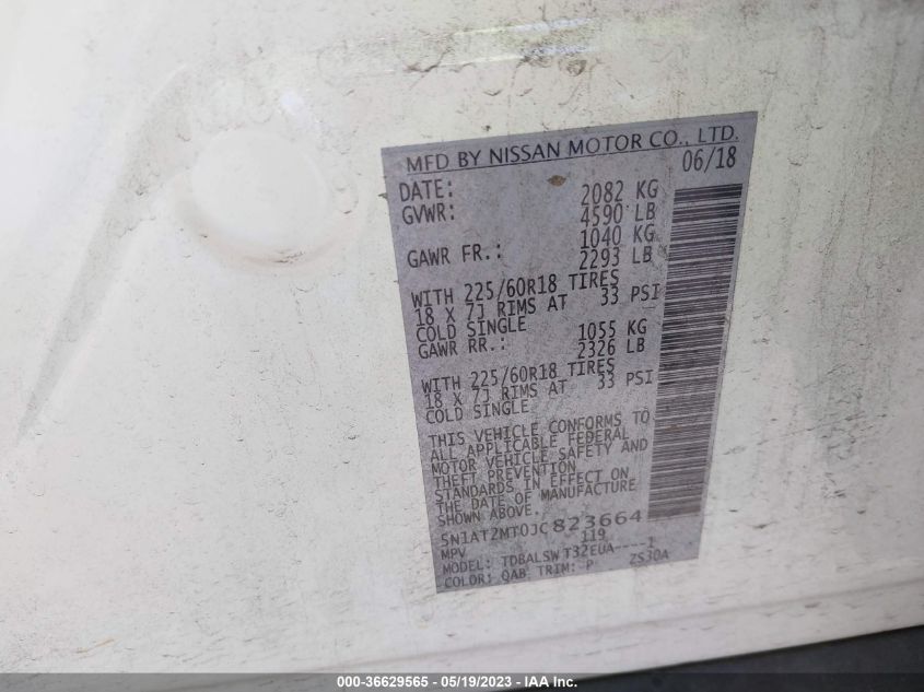 2018 NISSAN ROGUE SL - 5N1AT2MT0JC823664