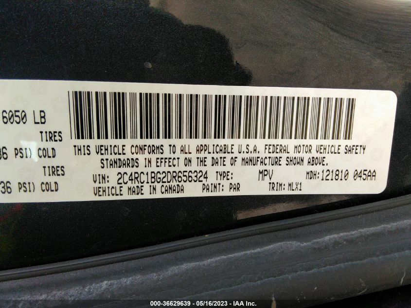 2013 CHRYSLER TOWN & COUNTRY TOURING - 2C4RC1BG2DR656324