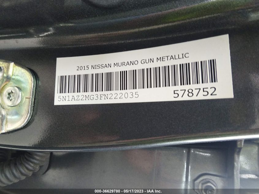 2015 NISSAN MURANO SV - 5N1AZ2MG3FN222035
