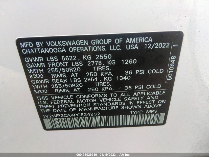 2023 VOLKSWAGEN ATLAS 2.0T SE W/TECHNOLOGY - 1V2WP2CA4PC524992