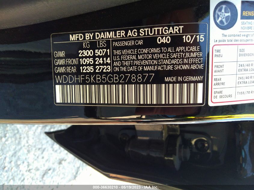 2016 MERCEDES-BENZ E-CLASS E 350 - WDDHF5KB5GB278877