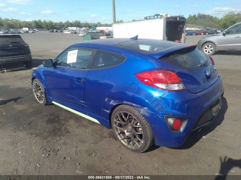 2013 HYUNDAI VELOSTER TURBO W/BLACK INT - KMHTC6AE8DU135562