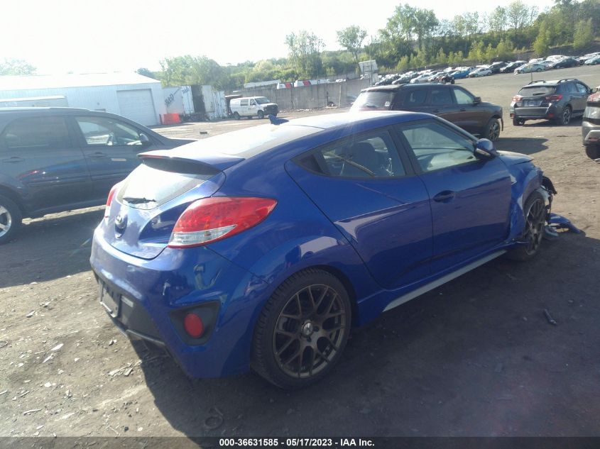 2013 HYUNDAI VELOSTER TURBO W/BLACK INT - KMHTC6AE8DU135562
