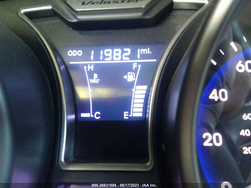 2013 HYUNDAI VELOSTER TURBO W/BLACK INT - KMHTC6AE8DU135562