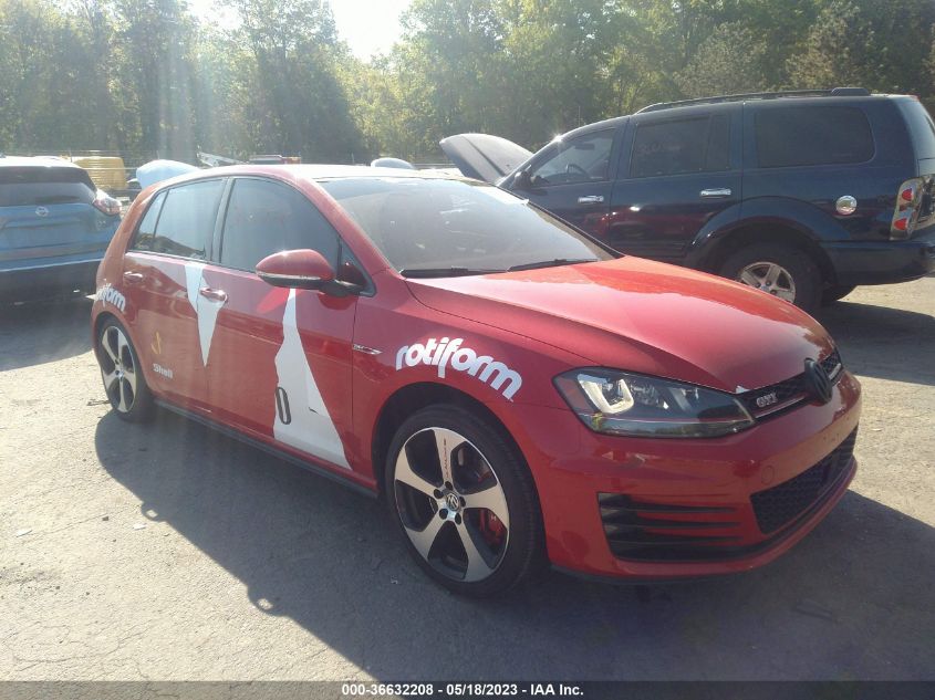 3VW547AU0HM007413 VOLKSWAGEN GOLF GTI AUTOBAHN 2017