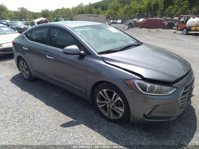 2017 HYUNDAI ELANTRA LIMITED - KMHD84LF4HU179984