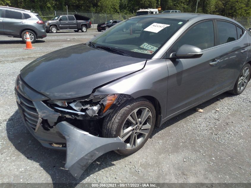 2017 HYUNDAI ELANTRA LIMITED - KMHD84LF4HU179984