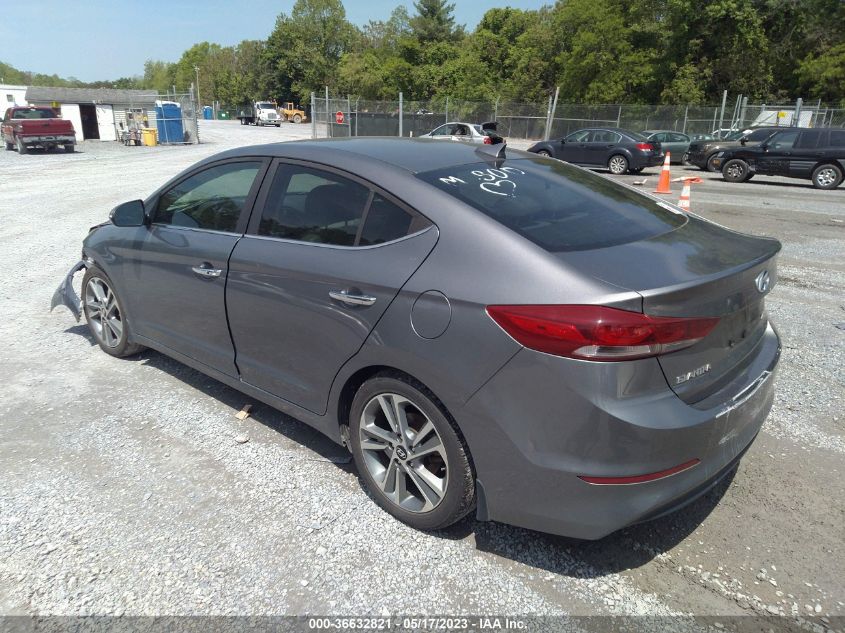 2017 HYUNDAI ELANTRA LIMITED - KMHD84LF4HU179984