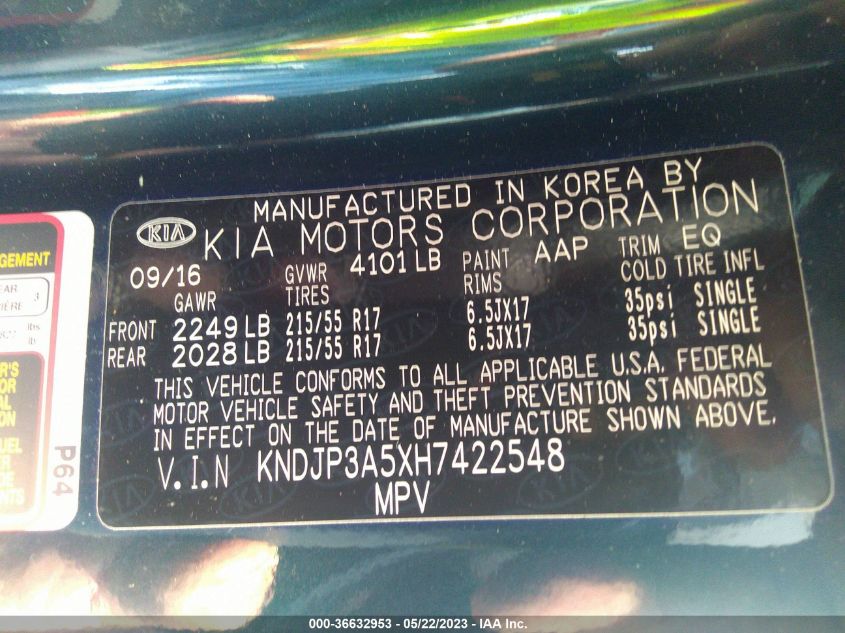 2017 KIA SOUL + - KNDJP3A5XH7422548