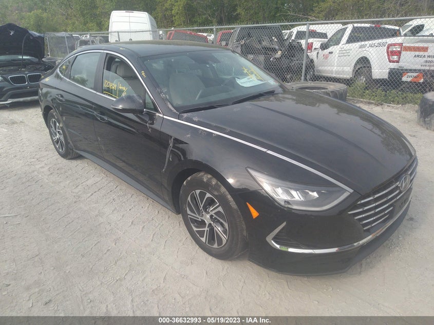 VIN KMHL24JJ8MA021423 2021 HYUNDAI SONATA HYBRID BLUE