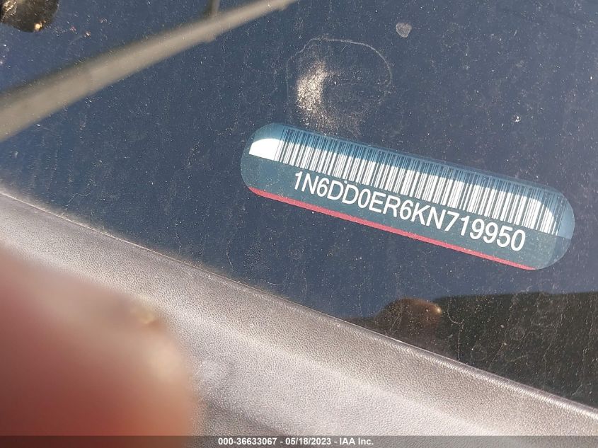 2019 NISSAN FRONTIER SV - 1N6DD0ER6KN719950
