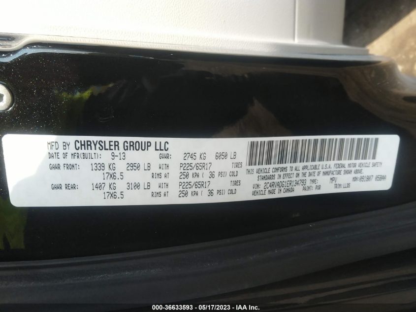 2014 VOLKSWAGEN ROUTAN SEL PREMIUM 2C4RVADG1ER134793
