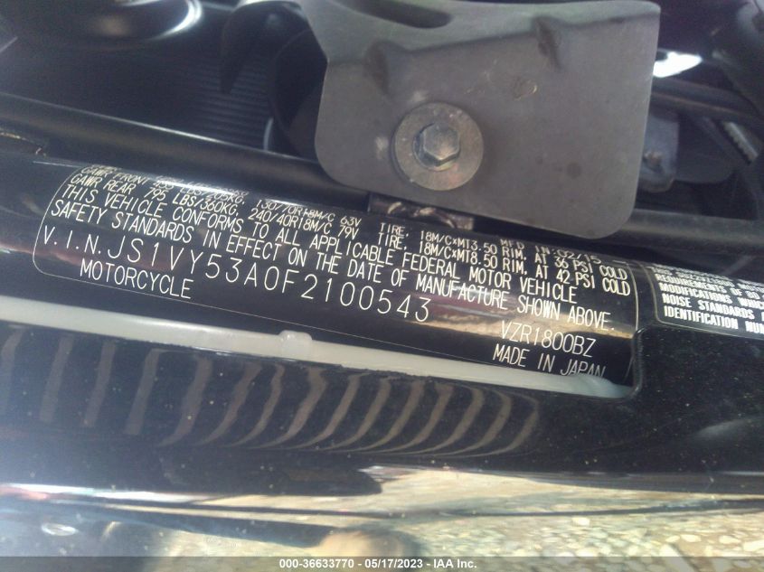 2015 SUZUKI VZR1800 JS1VY53A0F2100543