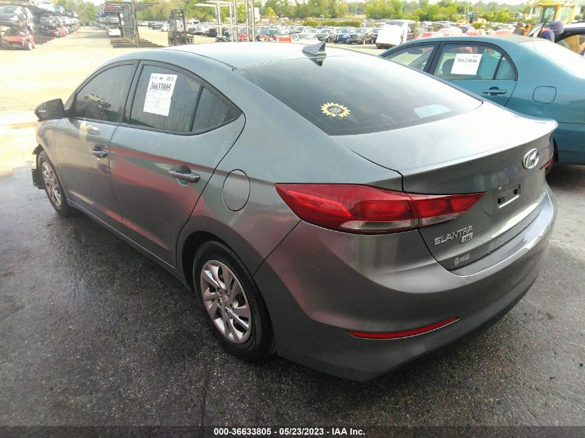 2017 HYUNDAI ELANTRA SE - KMHD74LFXHU371445