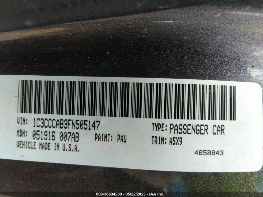 2015 CHRYSLER 200 LIMITED - 1C3CCCAB3FN505147