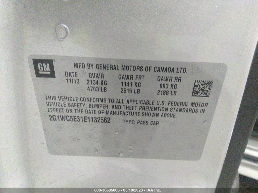 2014 CHEVROLET IMPALA LIMITED LTZ - 2G1WC5E31E1132562