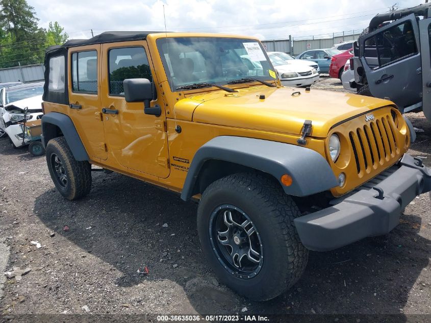 2014 JEEP WRANGLER UNLIMITED SPORT - 1C4BJWDG3EL296086