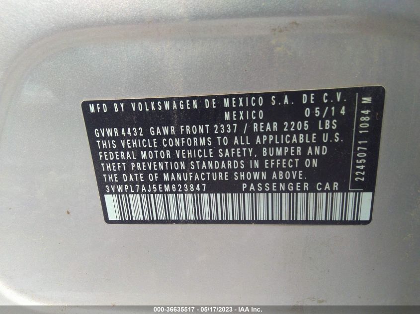 2014 VOLKSWAGEN JETTA SPORTWAGEN TDI - 3VWPL7AJ5EM623847