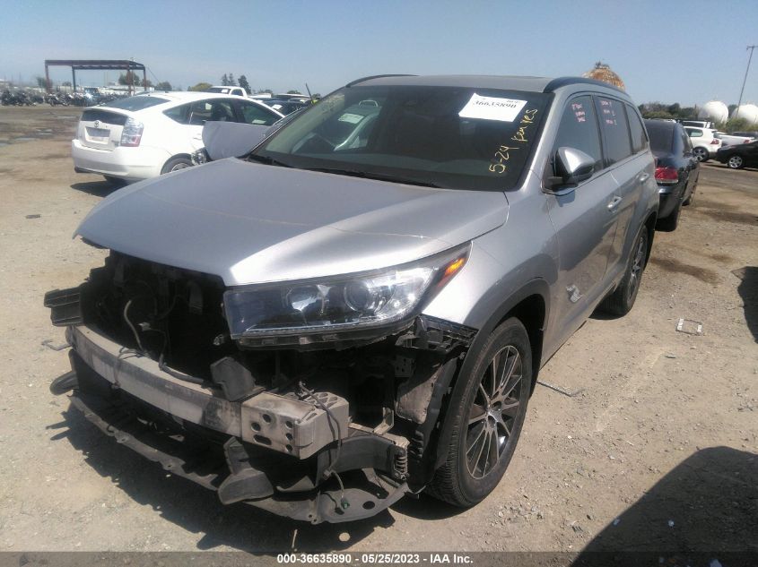 2017 TOYOTA HIGHLANDER XLE/SE - 5TDJZRFH7HS362153