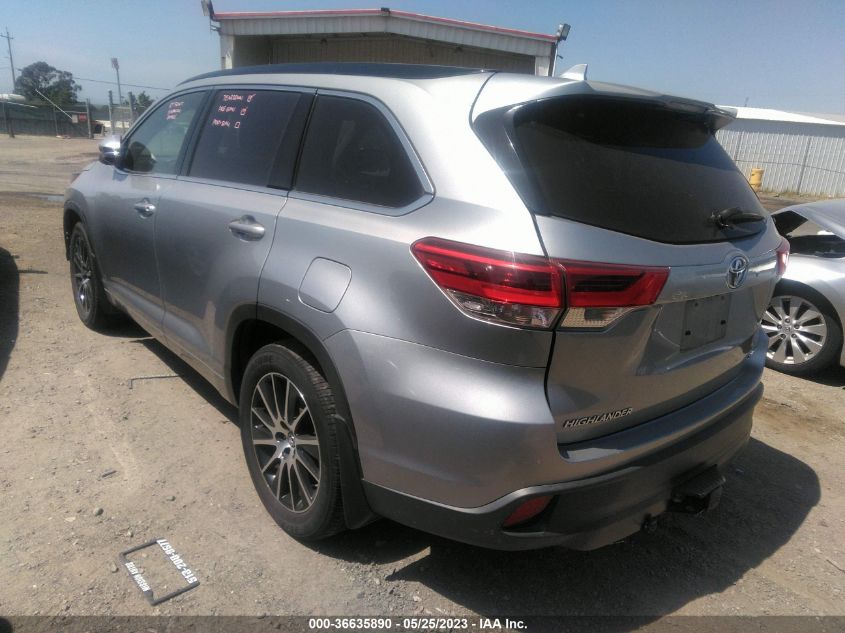 2017 TOYOTA HIGHLANDER XLE/SE - 5TDJZRFH7HS362153