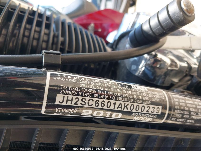 2010 HONDA VT1300 CR - JH2SC6601AK000239