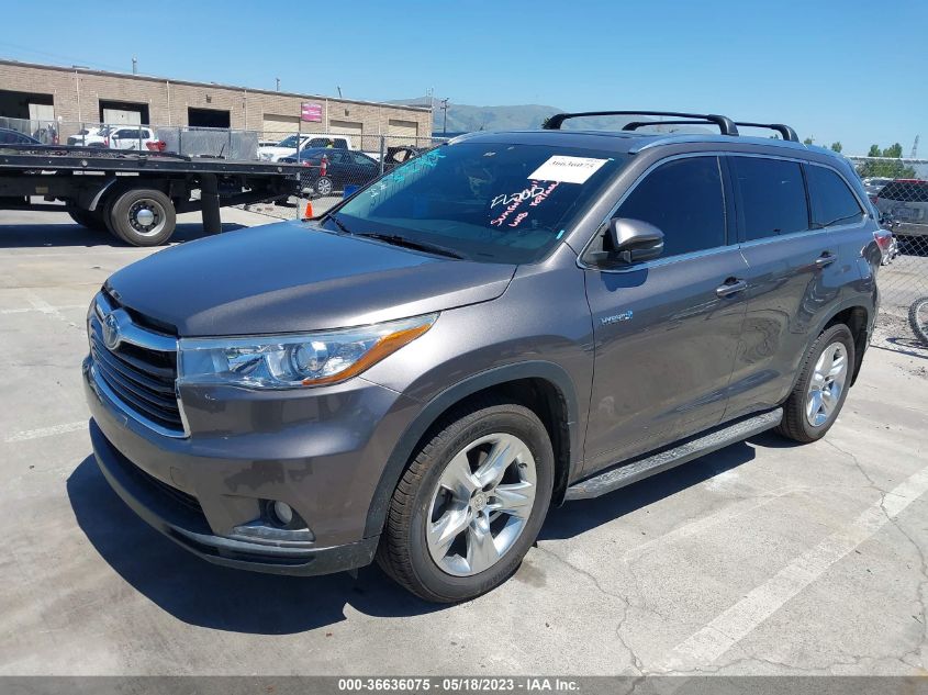 2015 TOYOTA HIGHLANDER HYBRID LIMITED - 5TDDCRFH5FS008756