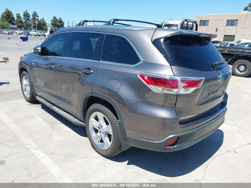 2015 TOYOTA HIGHLANDER HYBRID LIMITED - 5TDDCRFH5FS008756