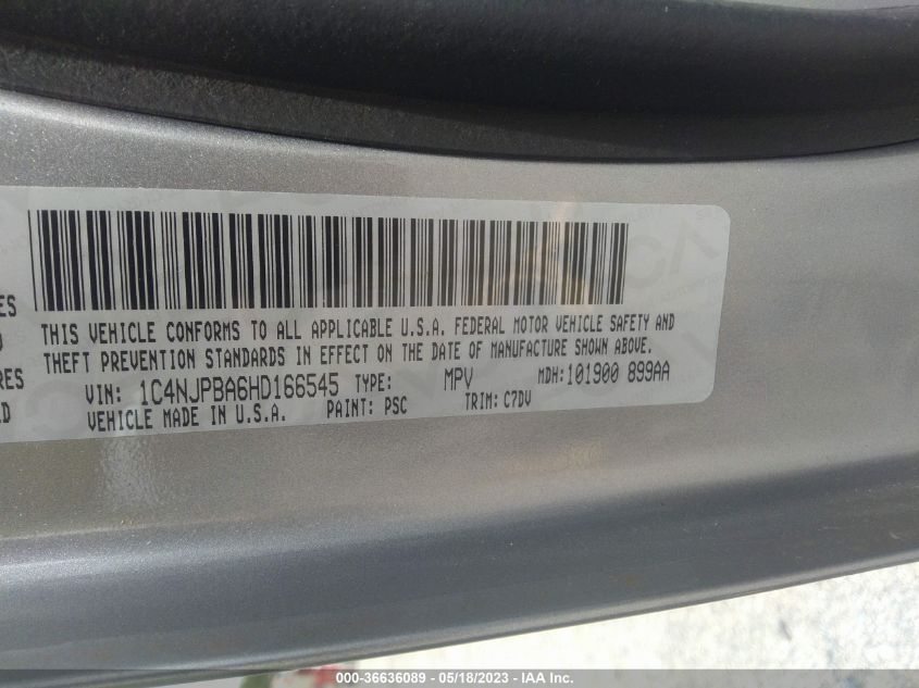 2017 JEEP PATRIOT SPORT - 1C4NJPBA6HD166545