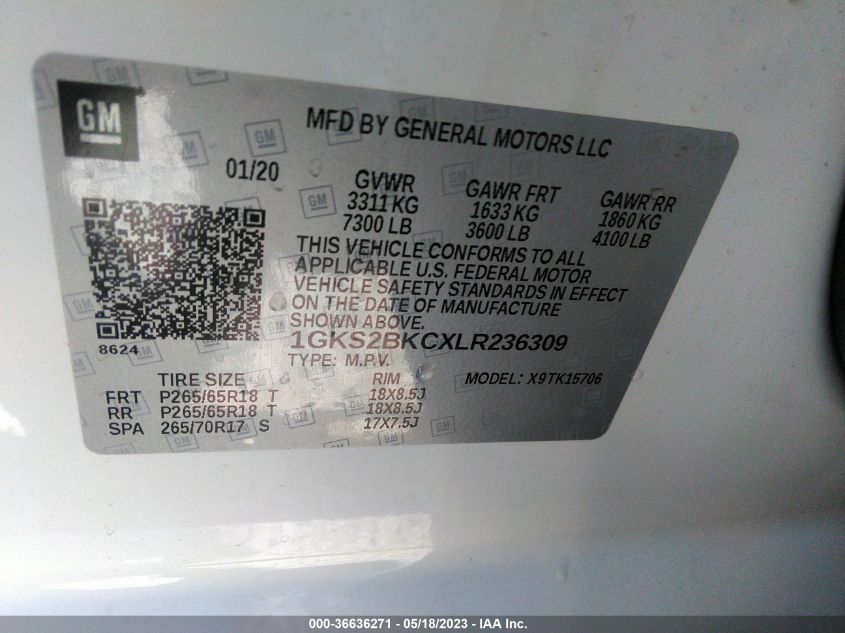 2020 GMC YUKON DENALI - 1GKS2CKJ8LR136309