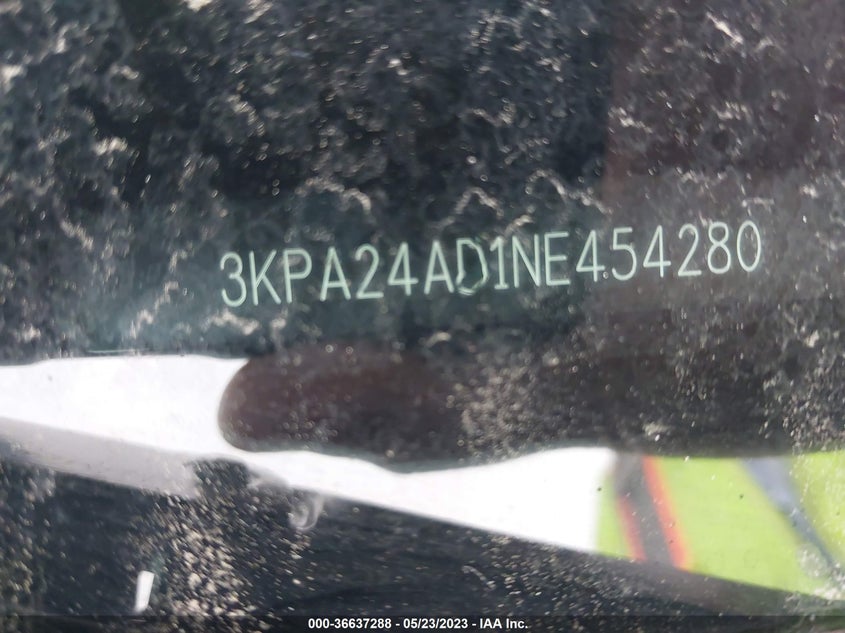 VIN 3KPA24AD1NE454280 2022 KIA RIO LX
