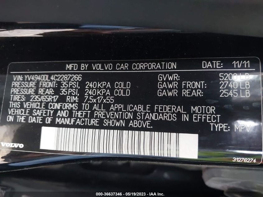 2022 VOLVO XC60 RECHARGE INSCRIPTION - YV4BR0DLXN1921255