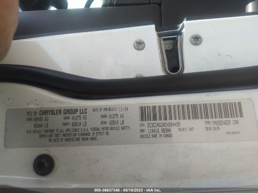 2014 CHRYSLER 300 300S - 2C3CCAGGXEH384499