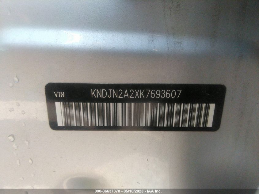 2019 KIA SOUL BASE - KNDJN2A2XK7693607