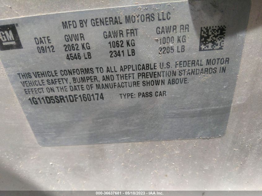 2013 CHEVROLET MALIBU ECO - 1G11D5SR1DF160174