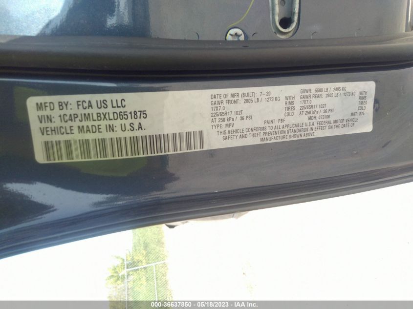 2020 JEEP CHEROKEE LATITUDE PLUS - 1C4PJMLBXLD651875