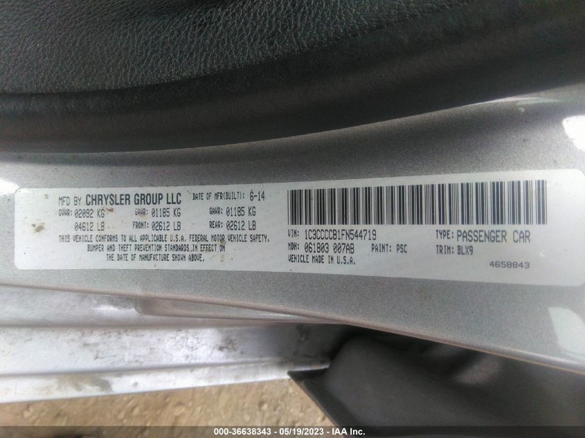2015 CHRYSLER 200 C - 1C3CCCCB1FN544719