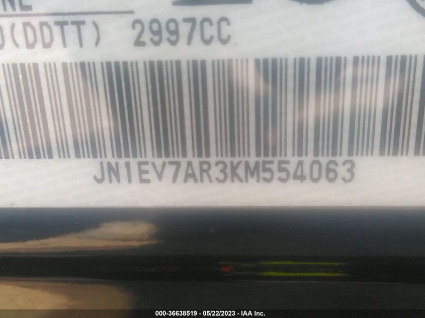 2019 INFINITI Q50 3.0T - JN1EV7AR3KM554063